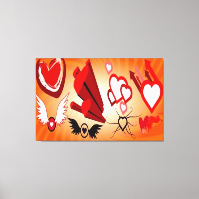 FANTASTIC CANVAS ART - HEARTS - LOVE - WALL ART (Front)