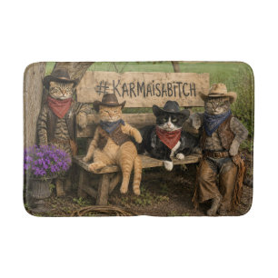 Fantastic Cowboy Cats Bath Mat! Mat
