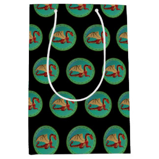 Fantastic Dragon Red and Green v11 Medium Gift Bag