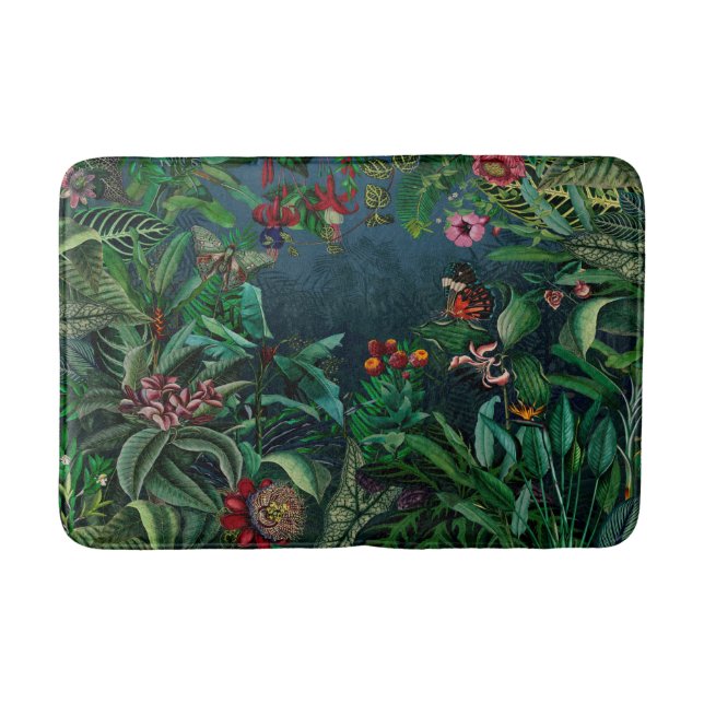 Fantastic Fabulous Midnight Rainforest Bath Mat (Front)