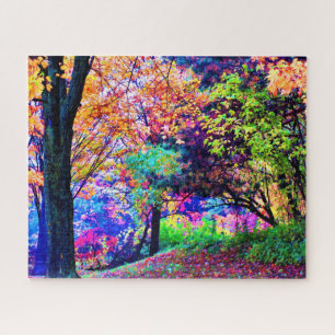 Fantastic Fall Colours Autumn Leaves Trees Scenic Jigsaw Puzzle