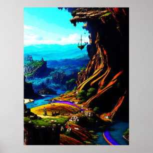 Fantastic Fantasy Landscape 914 Poster