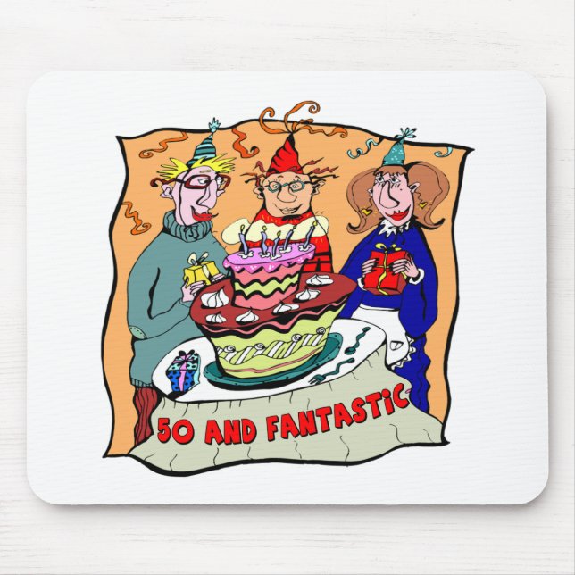 Fantastic Fifty 50th Birthday Gifts Mouse Pad (Front)