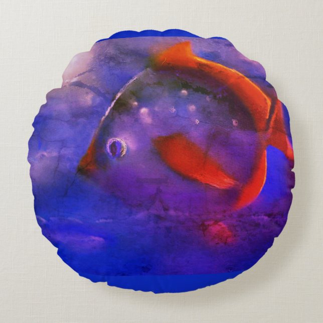 Fantastic Fishes series Round Cushion (Front)