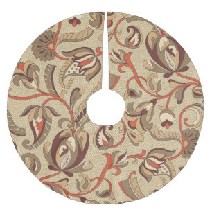 Fantastic Floral: Dreamy Seamless Pattern. Brushed Polyester Tree Skirt