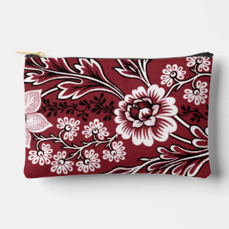 Fantastic Flowers (Maroon) Fine Art Accessory Pouch