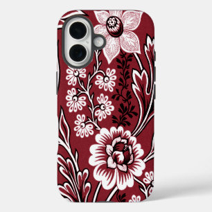 Fantastic Flowers (Maroon) Fine Art iPhone 16 Case