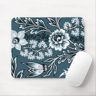Fantastic Flowers (Slate Teal) Fine Art Mouse Pad