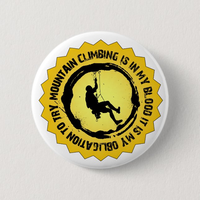 Fantastic Mountain Climbing Seal 6 Cm Round Badge (Front)
