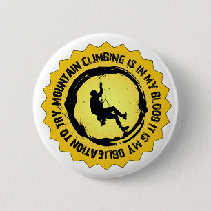 Fantastic Mountain Climbing Seal 6 Cm Round Badge