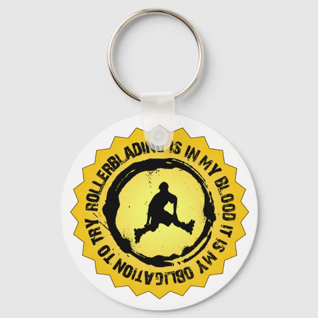 Fantastic Rollerblading Seal Key Ring (Front)