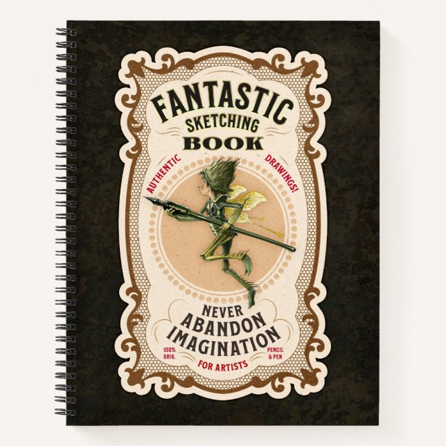 “Fantastic Sketching Book” 8.5 x 11" Notebook (Front)