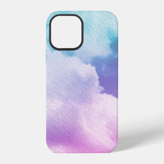 fantastic soft cloud with pastel gradient colour a iPhone case (Back)