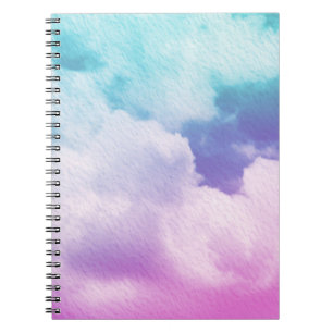 fantastic soft cloud with pastel gradient colour a notebook