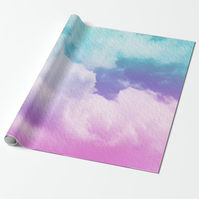 fantastic soft cloud with pastel gradient colour a wrapping paper (Unrolled)