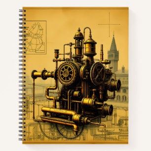 Fantastic Steampunk Machine Notebook