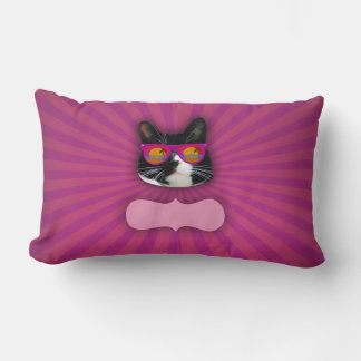 Fantastic Sunglasses Tuxedo Cat Fun Art Lumbar Cushion