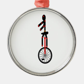 Fantastic Unicycle in the circus Metal Tree Decoration