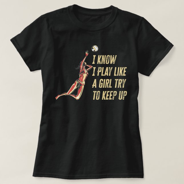 Fantastic Volleyball Design for Girls Women or T-Shirt (Design Front)