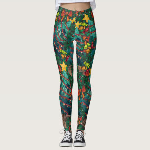 Fantastic Watercolor Christmas Leggings