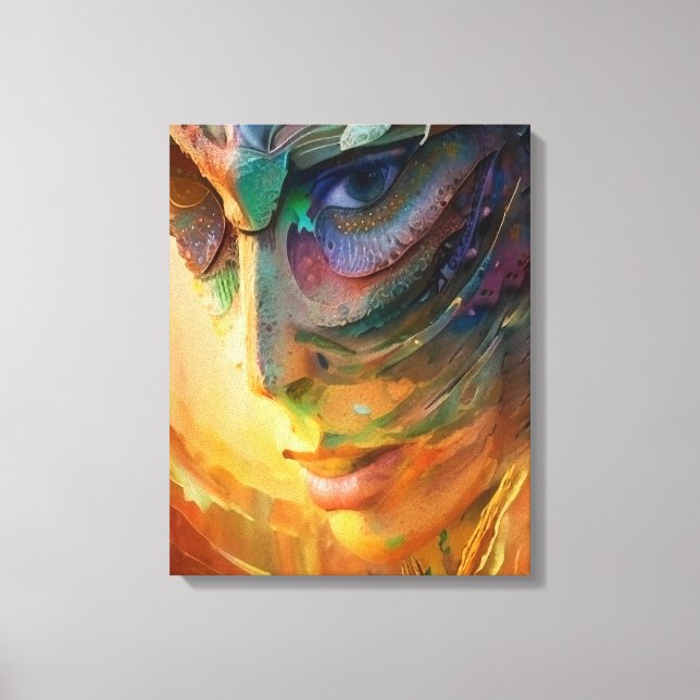 Fantastic woman portrait canvas print (Front)