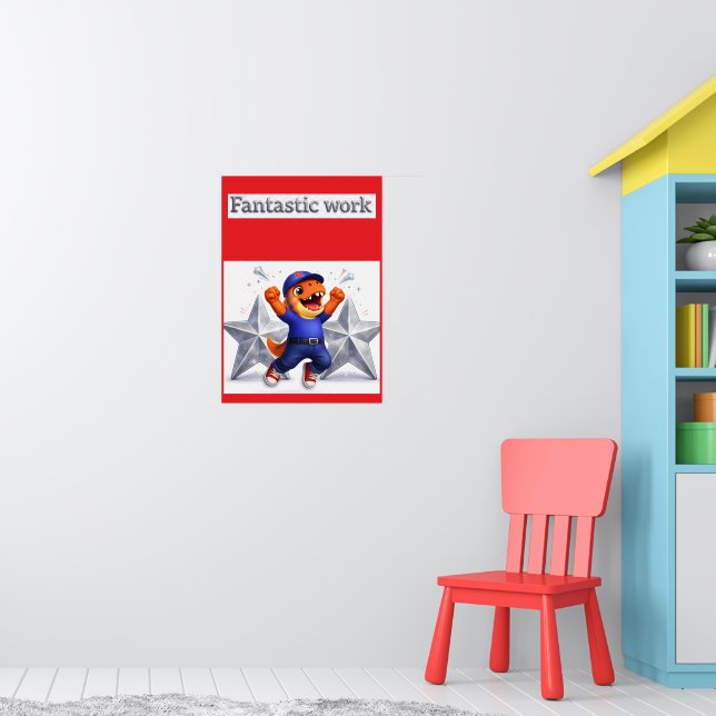 Fantastic work, silver multi star achievement post poster (Nursery 1)