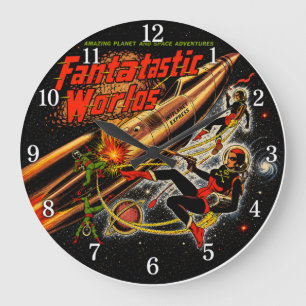 Fantastic Worlds Large Clock