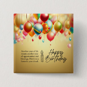 Fantastic Year Ahead 15 Cm Square Badge