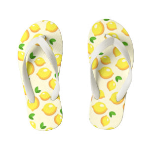 fantastic yellow lemons kid's jandals