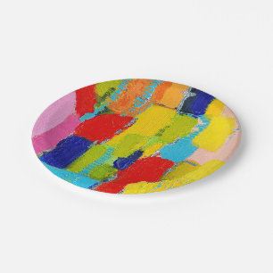 Fantastical Abstract Painting by Kris Taylor Paper Plate