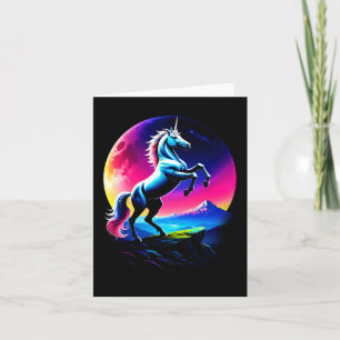 Fantastical Colourful Unicorn Wilderness Card