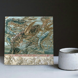 Fantastical Creature Enchanting Art Nouveau Seder Tile