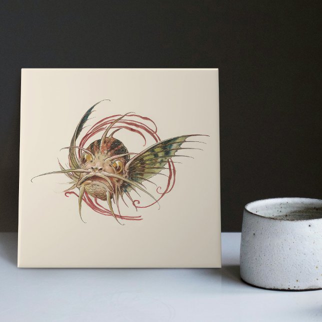 Fantastical Creature Enchanting Art Nouveau Seder Tile (Creator Uploaded)