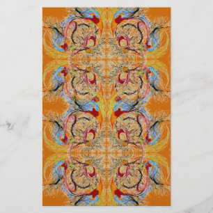 Fantasy Abstract Scrapbook Craft Paper Orange