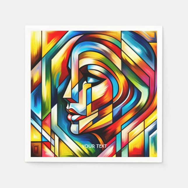 Fantasy Abstract Stained Glass Napkin (Front)