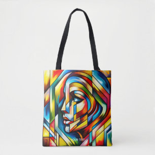 Fantasy Abstract Stained Glass Tote Bag