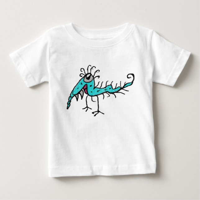 Fantasy alien bird drawing baby T-Shirt (Front)