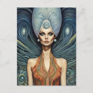 Fantasy Alien Woman Postcard