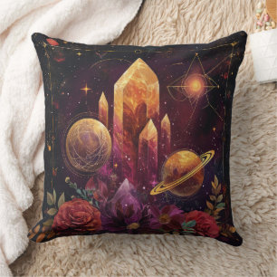 Fantasy Amethyst Crystal Realm Pattern Cushion