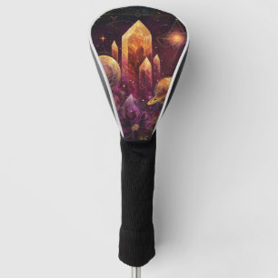 Fantasy Amethyst Crystal Realm Pattern Golf Head Cover