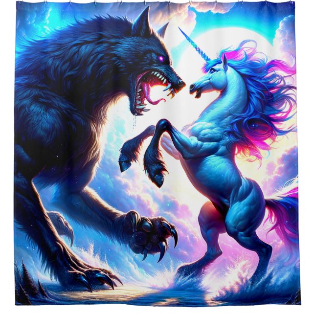 Fantasy Animals Shower Curtain (Front)