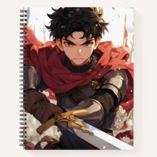 Fantasy Anime Boy Knight Notebook