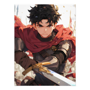 Fantasy Anime Boy Knight Photo Print
