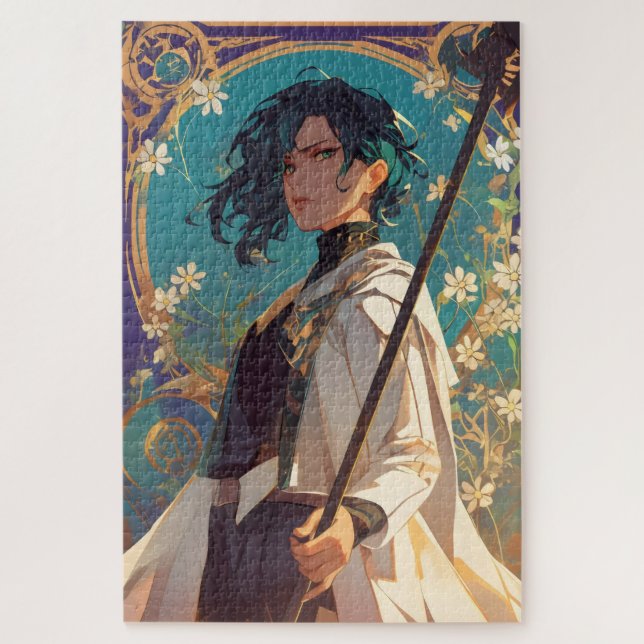 Fantasy Anime Girl Magic Jigsaw Puzzle (Vertical)