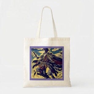 Fantasy Anime Hero 2 - Japanese Woodcut Tote Bag