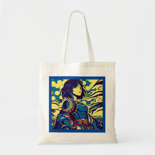 Fantasy Anime Hero 3 - Japanese Woodcut Tote Bag