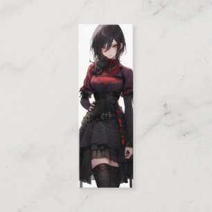 Fantasy Anime Pretty Girl Mini Business Card