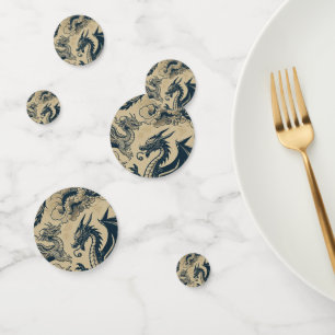 Fantasy Antiqued Dragons  Confetti