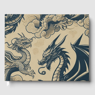 Fantasy Antiqued Dragons  Guest Book