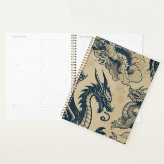 Fantasy Antiqued Dragons Planner